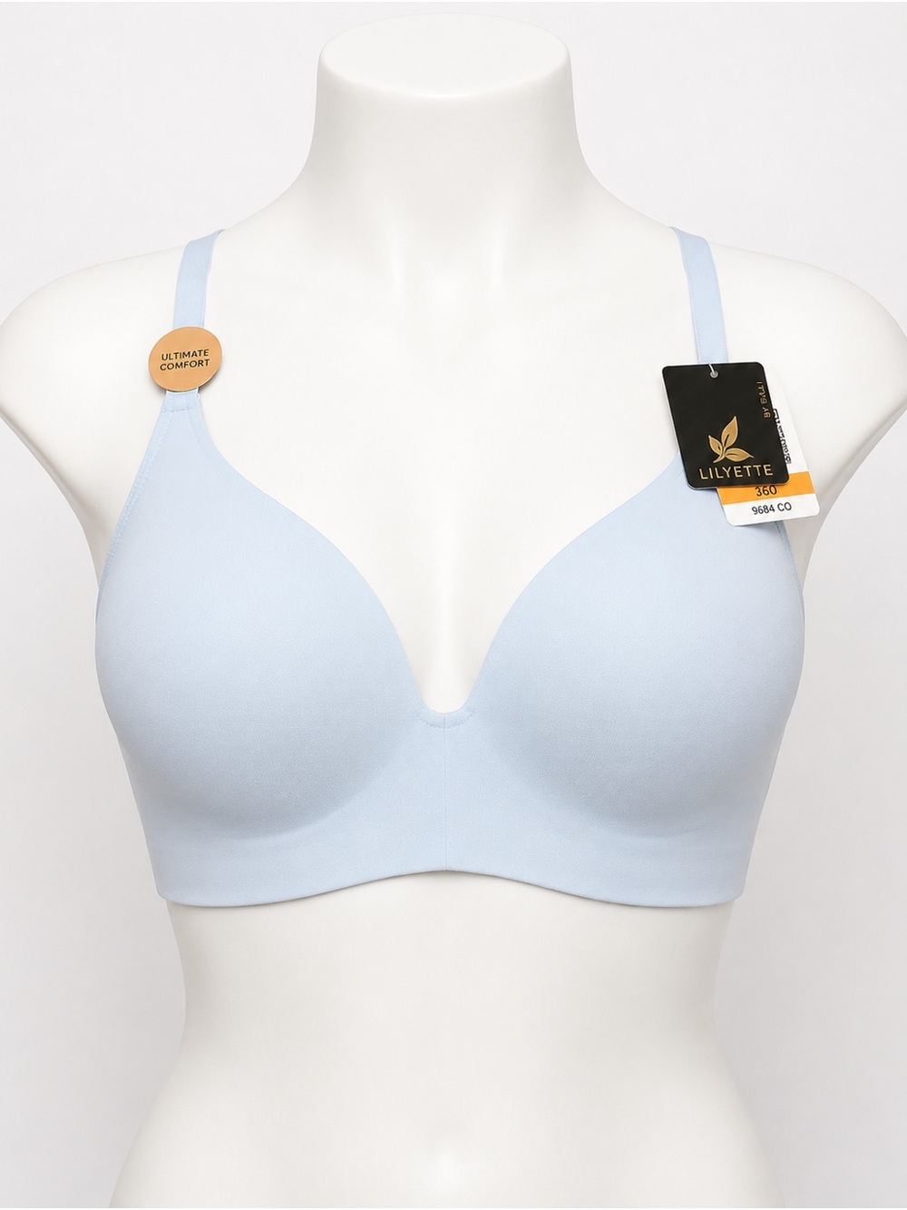 Wacoal Pale Blue Wireless Bra 34DD NWT Comfort $68